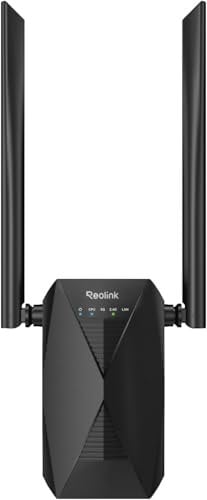 Reolink WLAN Verstärker für Wi-Fi Geräte, bis zu 140m² Abdeckung, bis zu 1200Mbit/s Dualband WLAN Repeater, Mesh-Kompatibel, AP-Modus, Plug&Play Installation, Signalanzeige, RLA-WE1