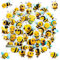 50 Stück Kleine Bienen Aufkleber, Vinyl Wasserdicht Aesthetic Aufkleber, Niedlich Kinder Biene Aufkleber, Biene selbstklebend Deko Aufkleber, für Scrapbooking, Skateboard, Laptops