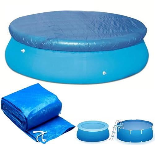 Pool-Cover - Round Swimming Pool-Cover, Easy Set Dustproof Pool Protector for Inflatable Pools & -bove Ground Pools (183cm/6ft)