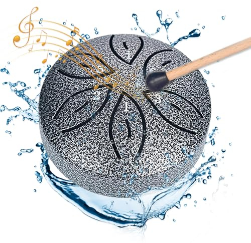 Regentrommel für den Außenbereich, Steel Tongue Drum 3 Inches 6 Notes, Musikinstrument Regentrommel Für Draußen, Die Harmonische Resonanz Natürlicher Klänge