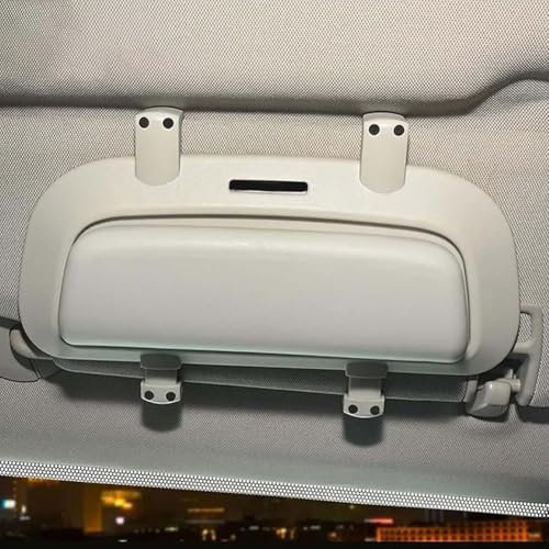 NFAHBAQA Custodia per Occhiali da Auto per Fi-at Panda, Porta Occhiali da Sole Auto per Parasole, Organizzatore Occhiali Interni Accessori,C