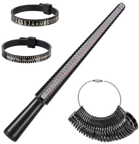 Peevisap Set di Misuratori per Anelli, Misura Anelli Dito Italiano, Misuratore Anelli Dita Italiano, Misura Anelli, Stringi Anello, Strumenti di Dimensionamento delle Dita, Standard delle Taglie EU, U