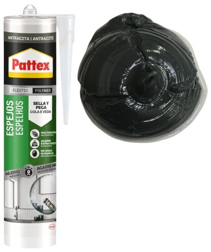 Spiegelkleber Baukleber Anthrazit Polymer für Spiegel Fußleisten Dekoelemente Türschilder - Perfekt als Betonkleber - Überstreichbar - für Innen und Außen (1 x 280ml)