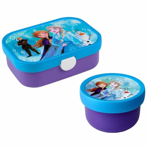 Mepal | Kinder Obst- und Bento Box | Campus meets Fruits | Spülmaschinenfest & BPA-frei | 300 & 750 ml | Mit Fächern, Gabel & Clip-Verschluss | Perfekt für Snacks & Mahlzeiten | Frozen 2