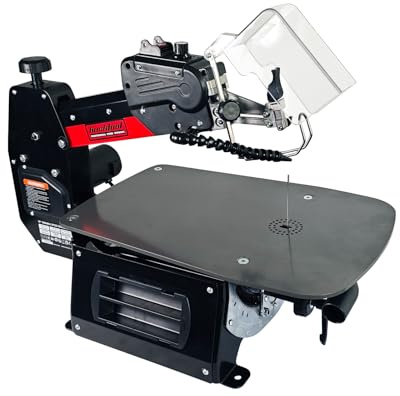 BUCKTOOL 406mm Variable Speed Scroll Saw, 16-Inch Scrollsaw for Woodworking | Power Scroll Saw with 400-1550 RPM, Rotating Arm and Quick-Change Blade System for Detailed Cuts, Crafts and Model Making