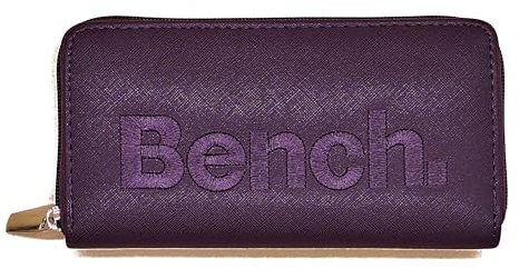 Noey & Lou Bench Damen Geldbörse XXL Portemonnaie Große Brieftasche Reißverschluss Clutch Münzörse (Lila)