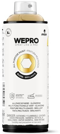 MTN WEPRO Solvent Brillante WM-102 Oro Brillante, Spray 400ml, El embalaje puede variar