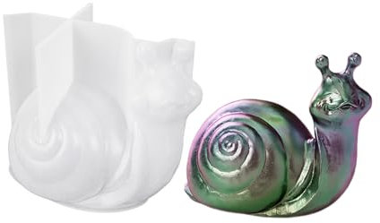 Moule en silicone 3D en forme d'escargot pour plâtre, gâteau, chocolat, plâtre, savon, cristal, résine