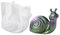 Moule en silicone 3D en forme d'escargot pour plâtre, gâteau, chocolat, plâtre, savon, cristal, résine