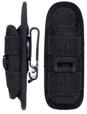 Pevlkawr 360 Grad Drehbare Taschenlampe Tasche Taschenlampenholster Taktische Taschenlampen Holster Elastische Nylonholster Für Outdoor, Camping, Wandern, Jagd,schwarz