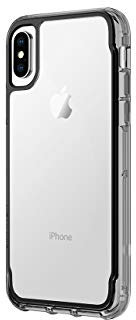 Griffin Survivor Case Clear for iPhone X, Black/Smoke/Clear