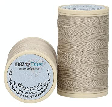 MEZ Duet Stärke 100 4646100-03033 hellbraun Nähgarn, 100 % Polyester, 200m