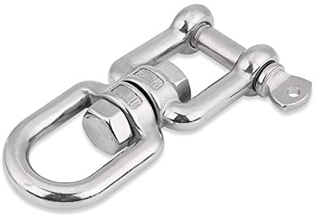 KIMISS Tout Neuf Robuste Dispositif de Manille de Roulement à Bague Pivotante en Acier Inoxydable 304(10mm)