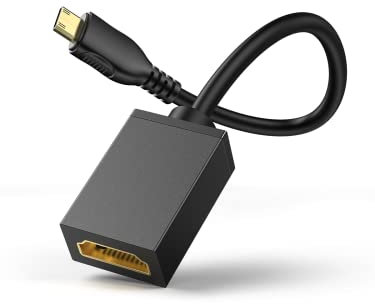 Mini HDMI to HDMI 4K【2 Pack)】| GANA Cavo Mini HDMI a HDMI Maschio a Femmina Adattatore Supporta HDMI 2.0, 3D, 4K, ARC per Tablet, Fotocamera, Videocamera ecc.(20cm)