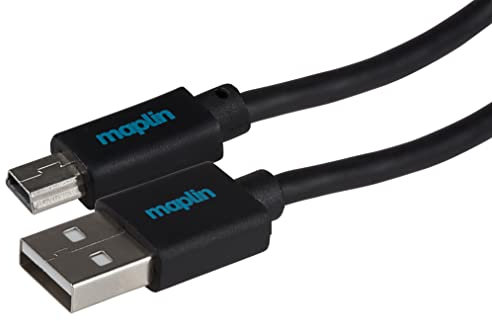 Maplin USB-A to Mini USB-B Cable 3m Black