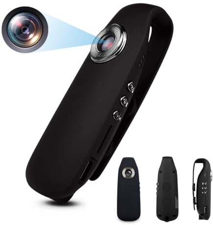 Mini Body Camera, Full HD 1080P Wearable Body Camera with Video, Audio, Motion Detection, Portable Sports Camera, Video Recorder for Cycling, Hiking, Conference, Law Enforcement