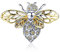 LaMeanrs Charm-Anhänger Bee Tiere Kollektion, aus 925er Sterlingsilber Emaille Cubic Zirkonia, passend für Europäische Charm Armbänder Halsketten (Queen Bee)