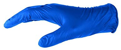 PRO FIT Nitril Einweghandschuhe – Nitrilhandschuhe, Einmalhandschuhe, Schutzhandschuhe, Sehr robust, Frei von Puder, Latex & Silikon - 100 Stück, Blau (L)