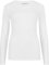 janisramone Womens Ladies Round Neck Long Sleeve T-Shirt Stretchy Plain Fitted Basic Jersey Casual Tee Top White