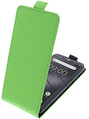 foto-kontor Tasche kompatibel mit Gigaset GS4 / GS4 Senior Smartphone Flipstyle Schutz Hülle grün