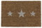 andiamo Fußmatte Kokos bedruckt - ideal als Fußmatte Outdoor Schmutzfangmatte oder Kokosmatte - Fußmatte außen pflegeleicht mit rutschhemmender Rückseite 40 x 60 cm 3 Sterne hell