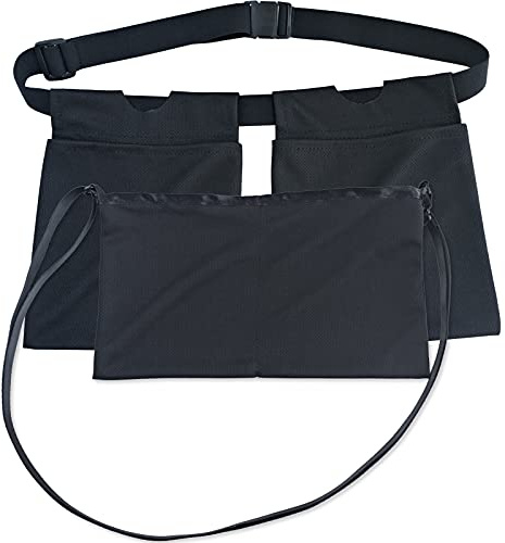 Heal n Hope Mastectomy JP Drain Belt Pouches Holder Neck Shower Bag Convenient for Breast Cancer Reconstruction Post Surgery Tummy Tuck Recovery Bath Pocket Patients Women Black