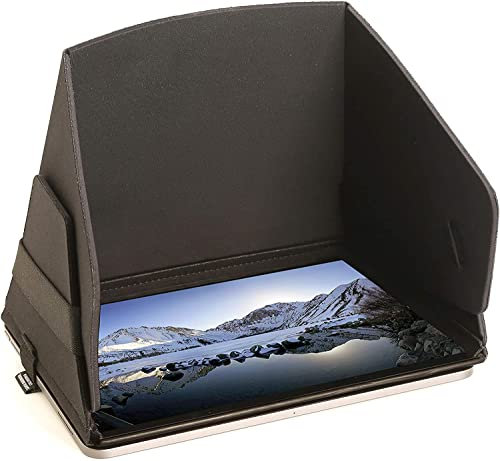 Surf To Summit SSPRO11 Faltbarer geformter iPad-Sonnenschutz und Sichtschutzhaube, kompatibel mit iPad 10,2 Zoll Sonnenschutz und Sichtschutzhaube, Reiseabdeckung, Monitorhaube, hergestellt in den