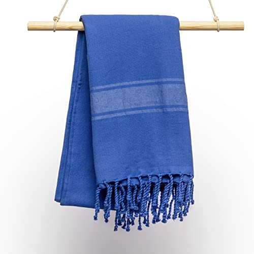 FOUTA Art Strandtuch, Hamamtuch, Picknickdecke, Badetuch, Duschtuch, Überwurf, Tischdecke, Sporttuch, Saunatuch,, extra groß 100 x 200 cm Baumwolle -Damen- Herren-Kinder