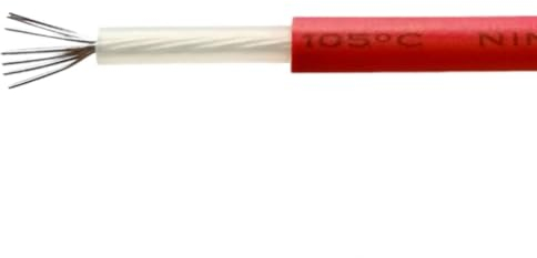 Coavoo 10KV High Voltage Wire Cable 5 Meters 16.4ft Long 22AWG OD2.2mm, Copper Core with Insulation Layer and Protection Cover Red Color for Connector Connection High Voltage