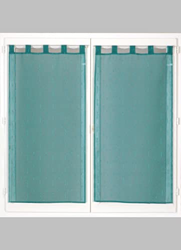 Atout Ciel Coppia di tende a zampa pronte da appendere, 2 x 60 x 160 cm, colore: Blu anatra