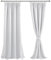 JIUZHEN Verdunklungsvorhänge Gardinen kräuselband Vorhang Blickdicht Gardinen Wohnzimmer Vorhänge Schlafzimmer Thermovorhang Weißgrau, H260 x B140 cm,2er Set