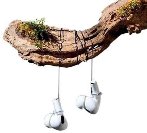 Podstring Anti-Lost Airpods Strap Compatible with Airpods 1 2 3 Airpods Pro Accessories Wireless Earbuds of All Major Brands Sony Samsung Beats Silicone Lanyard Neck Cord for Wireless Earbuds - Black