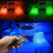 BuyWeek LED Innenbeleuchtung, 4 Stück 48 Strip LED Innenraumbeleuchtung, Mehrfarbige USB-Port Streifen Mit Fernbedienung, Auto Zubehör für Deko, DC 12V