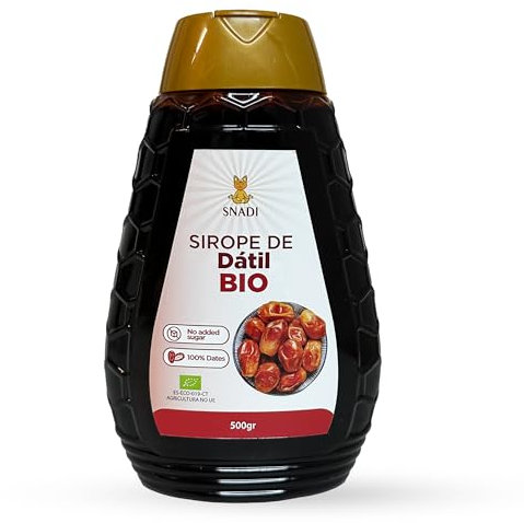 Snadi - Sciroppo di Dattero Bio 100% Biologico, 480g | Dolcificante Naturale | Basso contenuto di Calorie | Fonte di Vitamine e Minerali | Sapore Delizioso | Ideale per Ricette e Bevande