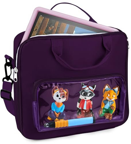 Gaga city Sammel-Mäppchen für Edurino Stift und Figur, Tragetasche für 8 bis 10 Zoll Kinder Tablet, Tasche für Tiptoi Bücher und Stift, Lila