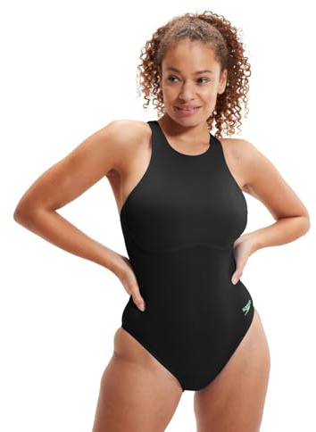 Speedo Women's Racer Zip Swimsuit | Swim Fitness | Soft Feel | Premium Swimwear Swimwear
