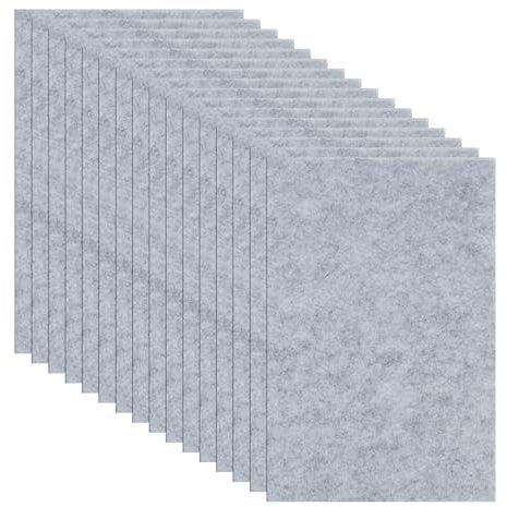 jwogngls 16 Stuck Steifer Filz, 2mm Dickes Filz zum Basteln, 20 x 30cm Weicher Bastelfilz zum Basteln, Filzblätter für Handarbeit DIY-Nähprojekt Party Dekorationen