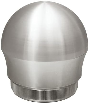 Zier - Rohrstopfen für Rohr Ø 33,7 x 2,0 mm Edelstahl V2A Endkappe Stopfen Edelstahlkappe Deckel Rohrstopfen Rohrverschlussstopfen Geländer Rohrverschluss VA A2 AISI304 AISI 304