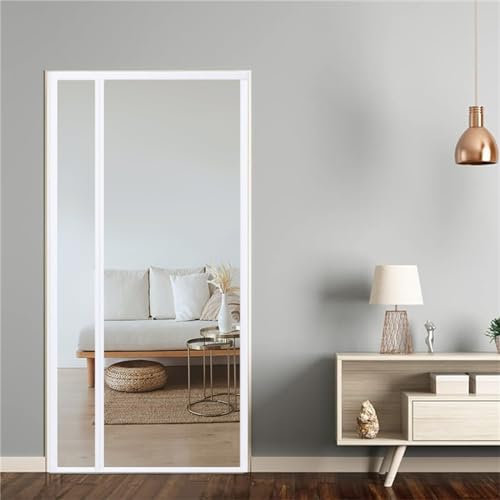 80x200cm, Bianco, Porta zanzariera magnetica - Aperture reversibili sinistra e destra, Chiusura Automatica, Lascia Entrare E Uscire Aria Fresca, Per porte balcone/patio, Per Cucina/Camera Da Letto