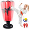 Oziral Boxsack Kinder, Aufblasbarer Boxsack,160cm Boxsack Stehend, Standboxsack mit Luftpumpe und Boxhandschuhen für Karate Kickboxen, Trainingsausrüstung, Geschenk (Rot)
