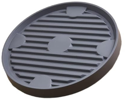 Ronyme Support Roulant pour Plantes avec Roues, Palette pour Plantes, Caddie, Chariot, Dessous de Verre, Plateau pour Pot de Fleurs, pour Arbres en Pot, Diamètre extérieur 28 cm, Gris