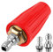 Ugello Turbo per Idropulitrice, 4000PSI Max. 4.0GPM Idropulitrice a Sgancio Rapido Adattatore Rotante per Ugello Turbo con Connettori Rapidi da 0,64cm 0,95cm per Auto ed Esterni(Rosso)