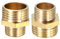 DTGN Raccord de Tuyau en Laiton 1/2 Bsp Mâle x 3/8 Bsp Mâle - Lot de 2 - Convient pour la Connexion de Tuyaux - Connecteurs de Mamelons Hexagonaux en Laiton - Tonalité Dorée