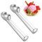 2 Piezas Cuchara Helado Bola, Cuchara para Helado Antiadherente Profesional, Cuchara de Helado de Aleación de Aluminio, para Helado, Masa para Galletas, Sorbete, Almendra