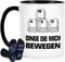Joymaking Kaffeetasse mit Spruch Dinge die mich bewegen für Gamer Zocker, Geschenke für Gamer Computerspieler Zocker Geschenk mit lustigen Socken Für Jungs, Schwarz 320ml