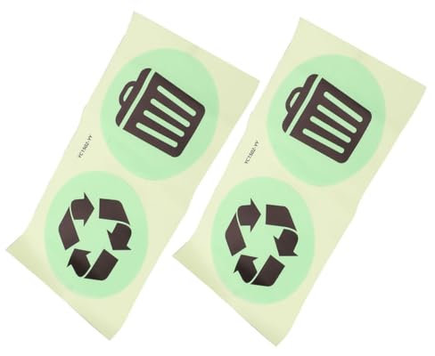 GETAJGHSD Dark Trash Can Stickers Recycle Bins Decal Indoor Outdoor Use Vinyl for Metal Plastic Bins Recycling Symbol Sticker