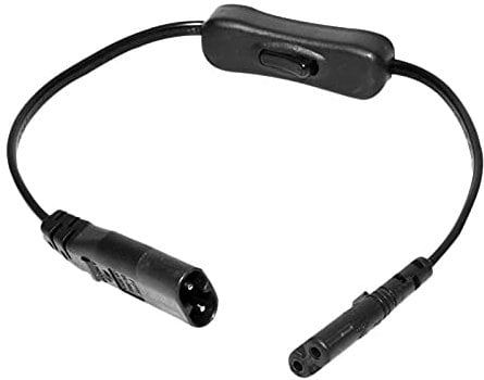 Ronlok Verlängerungskabel, Iec320 C7 auf C8, Netzteil-Verlängerung, mit Steuerung über Schalter mit 8--Schnittstelle