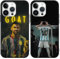 Omyzo 2 Stück Handyhülle für iPhone 12 Pro Max Hülle 6.7, Weich Silikon TPU Schutzhülle mit Cool Sport Fußball Legend Player 10 Mode Muster, Stoßfest Bumper Case für Jungen Mädchen, Schwarz