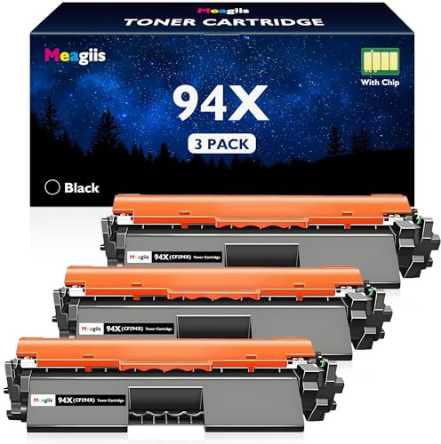Meagiis 94X CF294X Tonerkartusche Kompatibel für HP 94X CF294X 94A CF294A für HP Laserjet Pro M118dw MFP M148fdw M148dw M149fdw M148 M118 M149 (Schwarz, 3er-Pack)