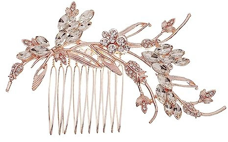 DEARMAMY Vintage Haarkamm Für Hochzeiten Eleganter Heiratskopfschmuck Für Bräute Und Brautjungfern Roségold Für Hochzeiten Und Besondere Anlässe